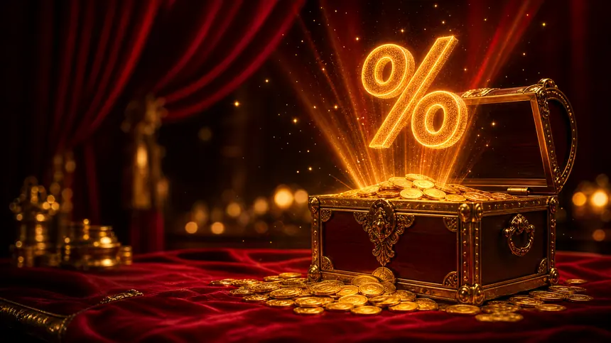 Ilustrasi peti harta karun bonus deposit pertama Megawin188