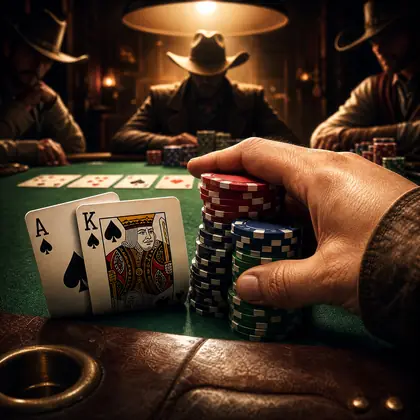 Cover permainan Texas Hold'em di Megawin188